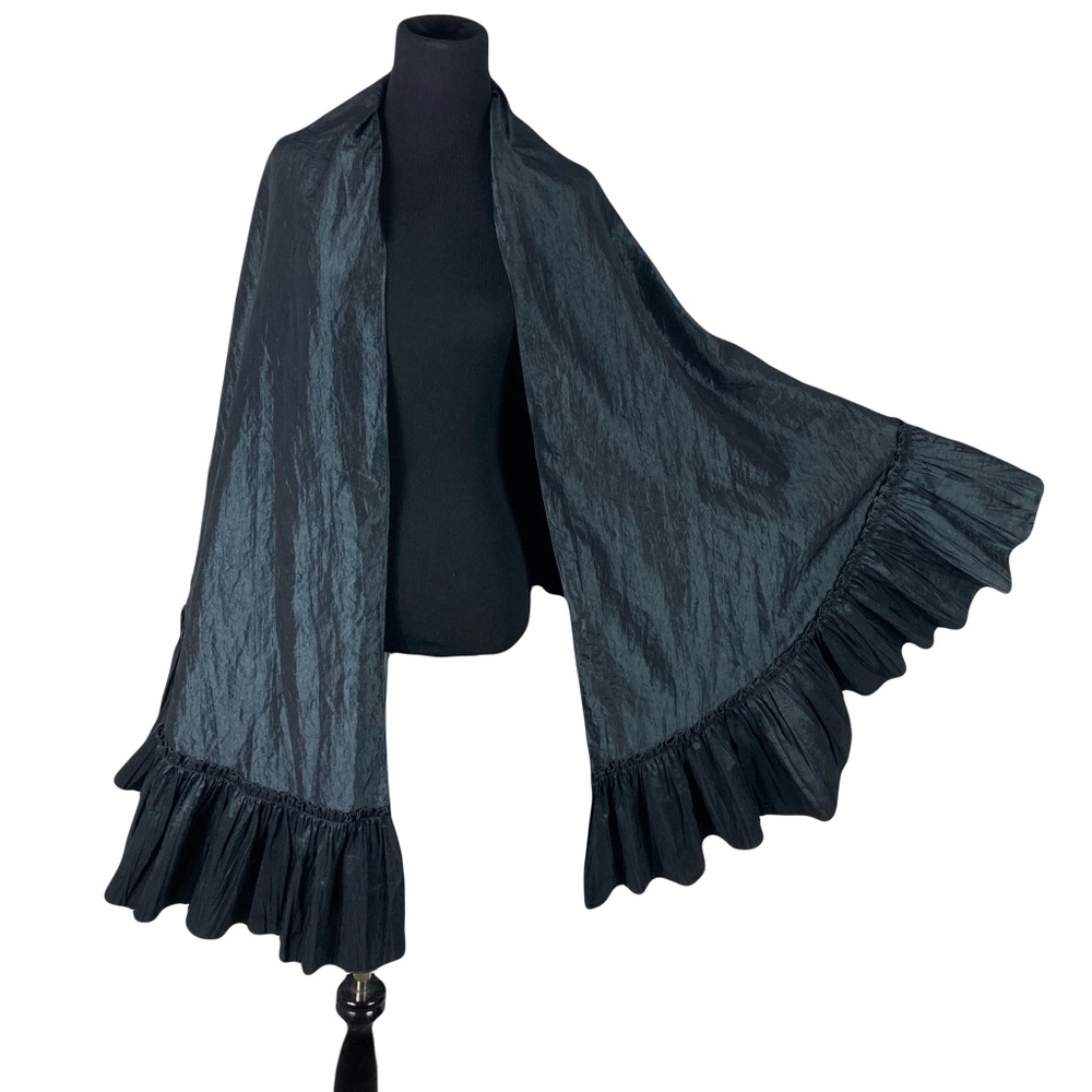 La Perla Midnight Black Ruffled Robe